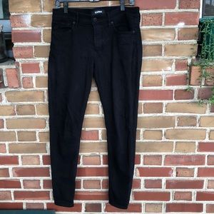 Express black denim stretch legging